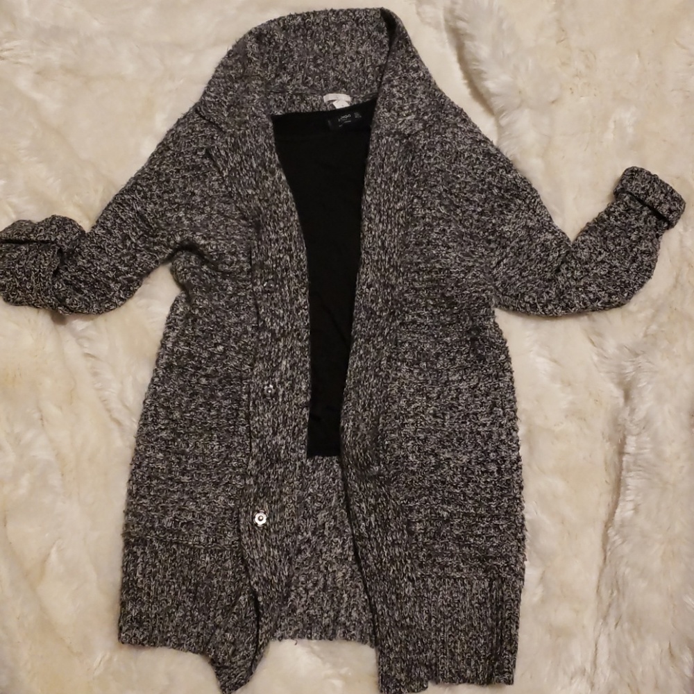 Grey Long Cardigan